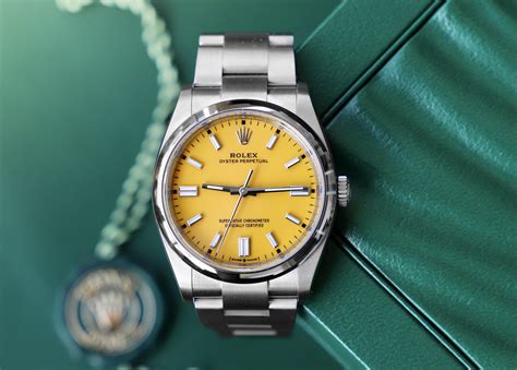 rolex with yellow dial